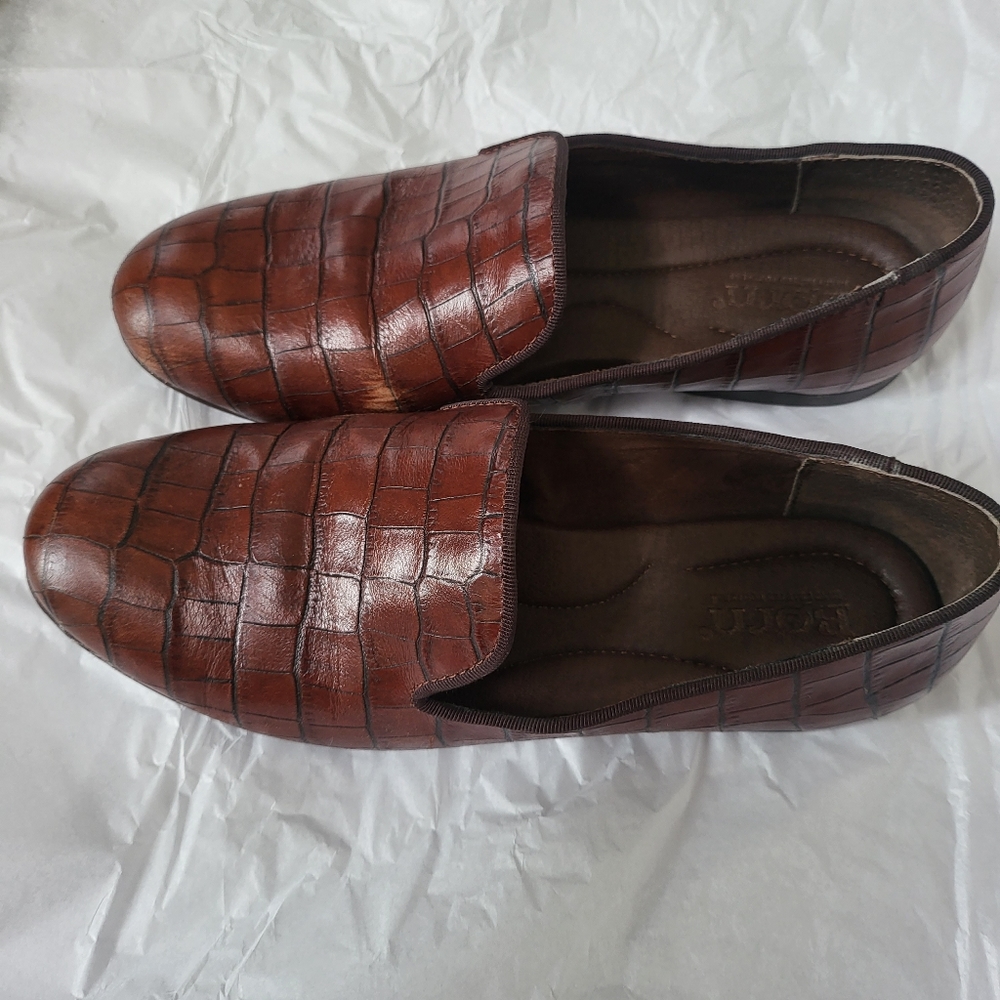 Born Belina Embossed Slip On Loafers